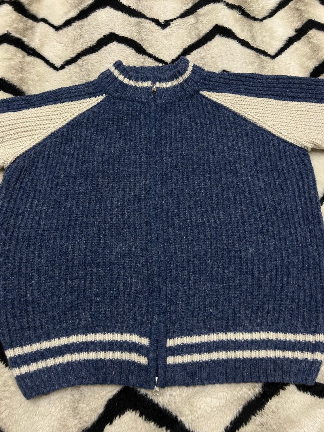 [실측XL]어반드레스 2Way 바시티 니트 자켓 상품이미지3