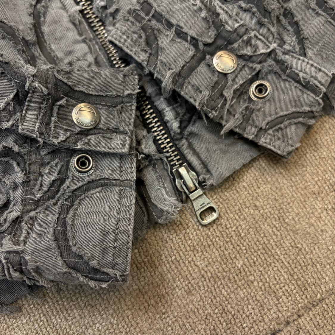 Andersson Bell 앤더슨벨 번아웃 다이드 집업 자켓 L 상품이미지4