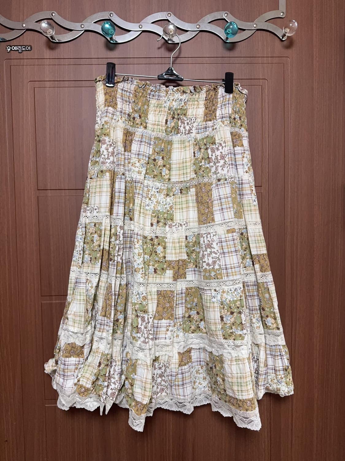 모리걸 아오이유우 코지모리 레이어드 볼레로 가디건 레이스 패치스커트 세트 상품이미지3