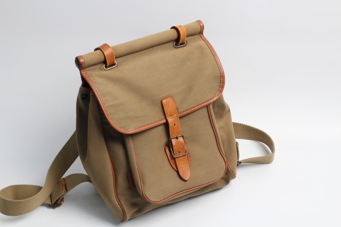 SAZABY'S Canvas Leather Trim Backpack MM 상품이미지8