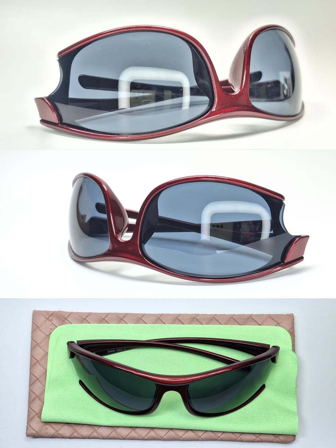 00s 일본 빈티지/랩어라운드 레드 선글라스 DGS-205K 스포티룩 상품이미지2