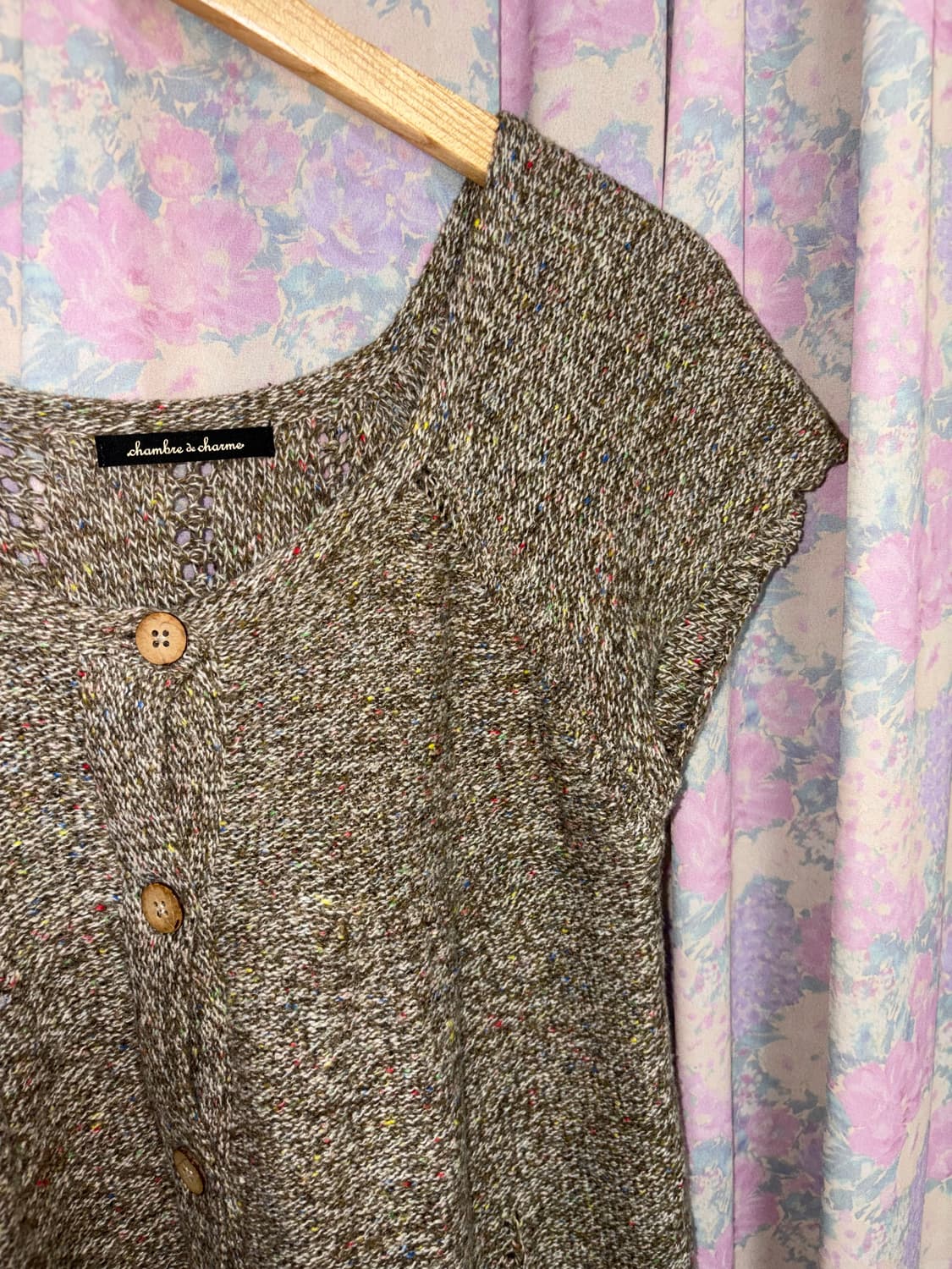 베이지 보카시 반소매 니트  상품이미지7