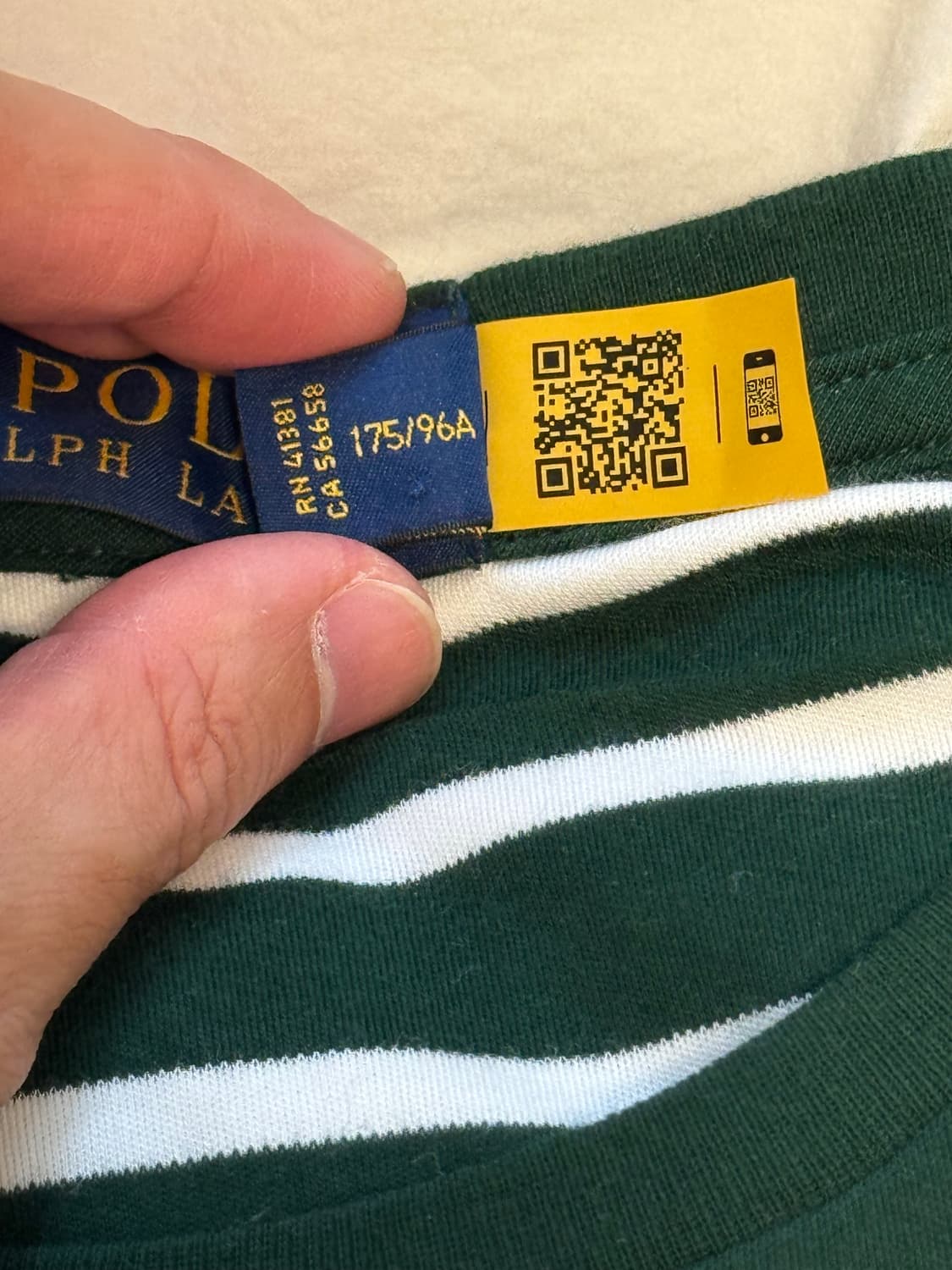 폴로 랄프로렌 스트라이프 롱 슬리브 티셔츠 M 상품이미지4