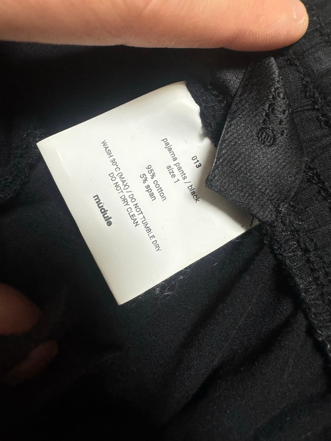 [1] 머듈 파자마팬트 져지원단 블랙 상품이미지1