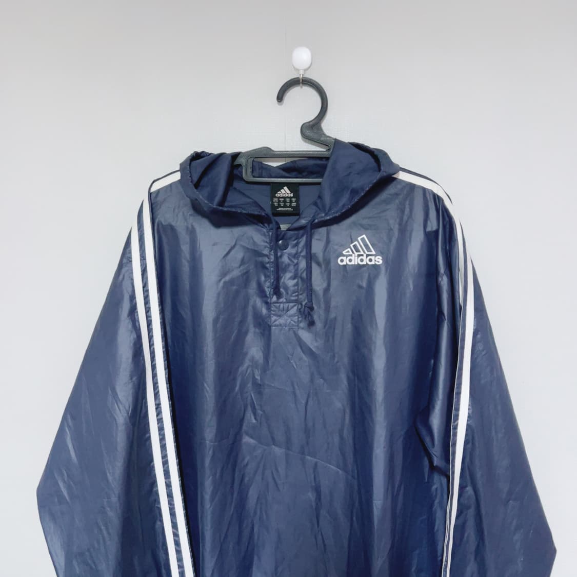 아디다스 올드스쿨 네이비 빅사이즈 후드 아노락 상품이미지2