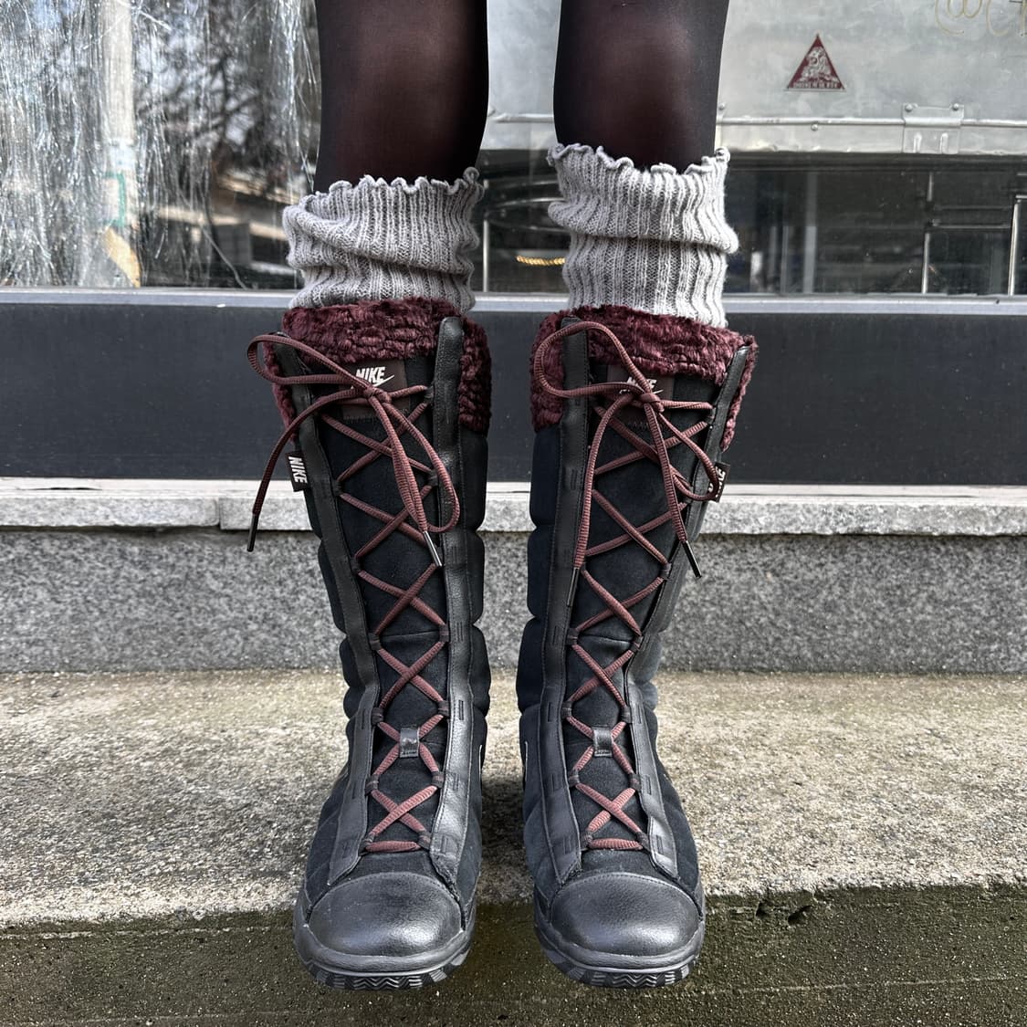 00s 나이키 가죽 & 스웨이드 니하이 부츠 상품이미지7