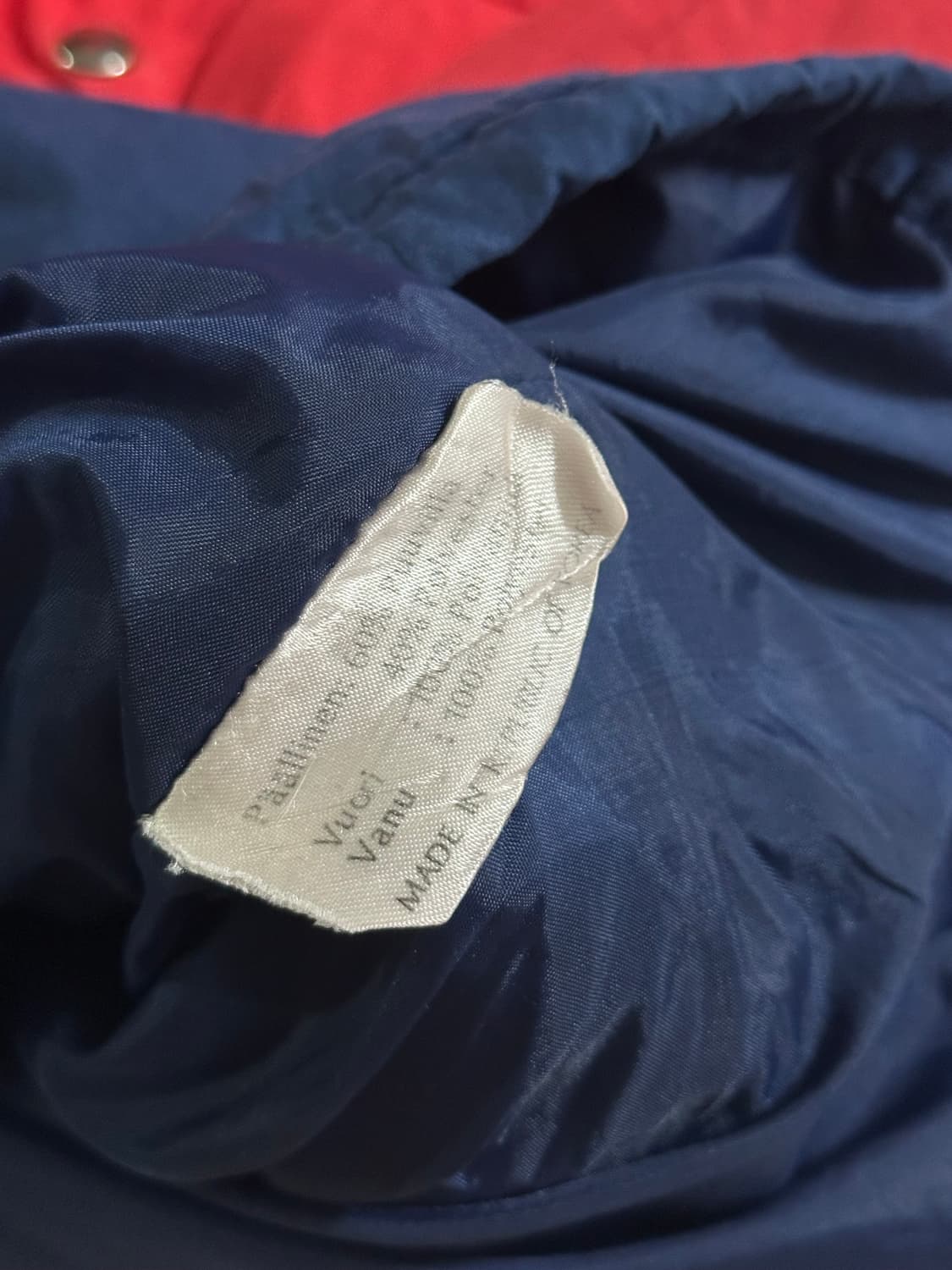 90s 빈티지 스포츠 팀 레드 네이비 배색 후드 자켓 상품이미지4