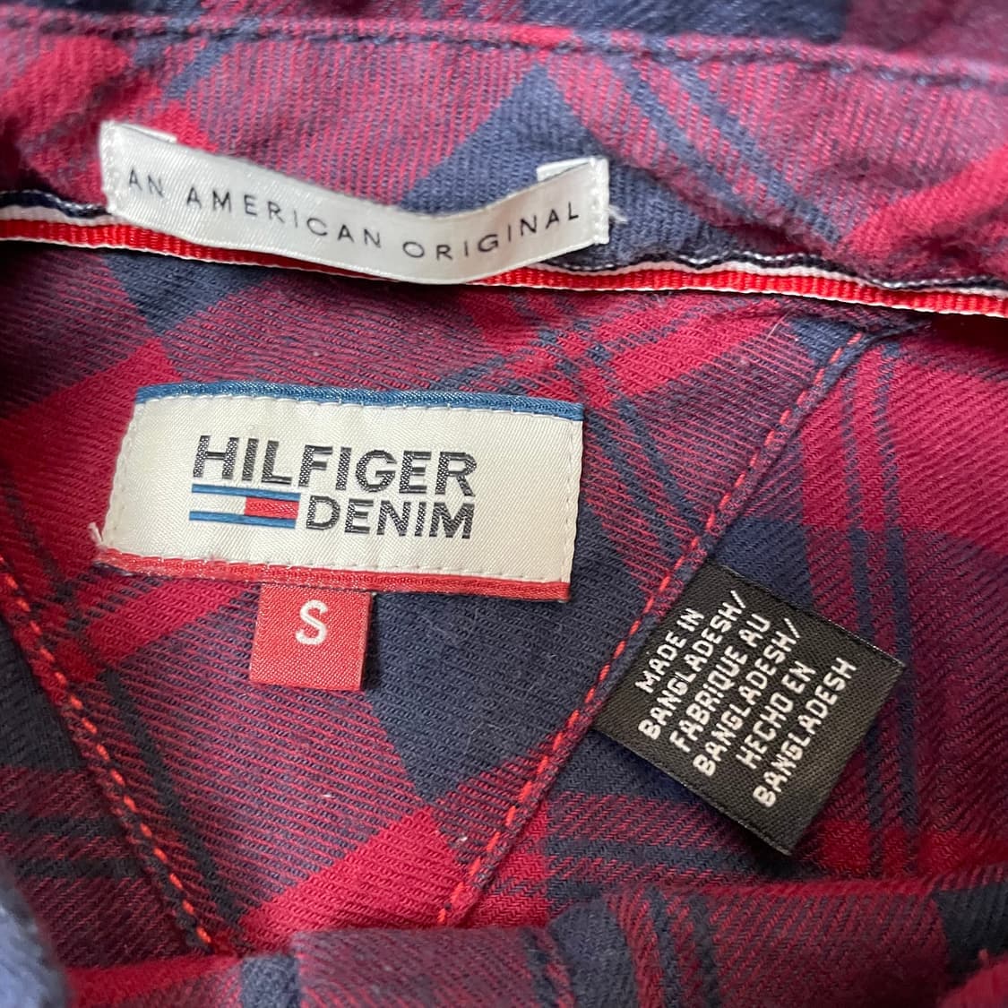 타미힐피거 체크 투포켓 긴팔 셔츠 S 상품이미지4