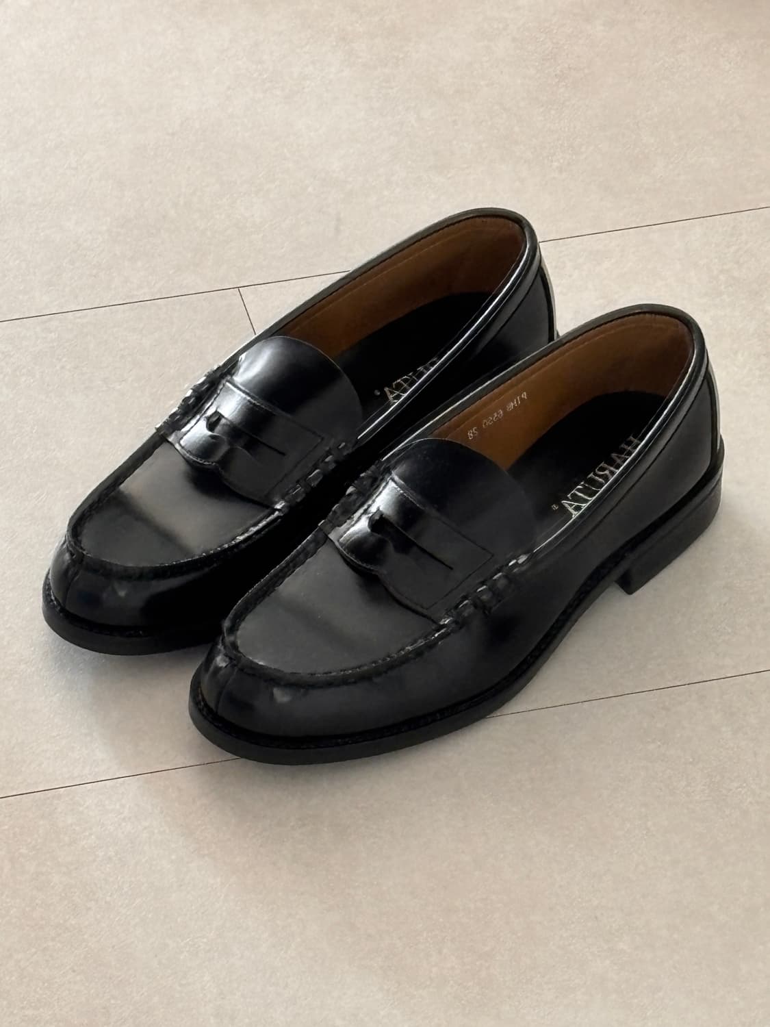 하루타 6550 블랙 로퍼 새상품 280 EEE 상품이미지1