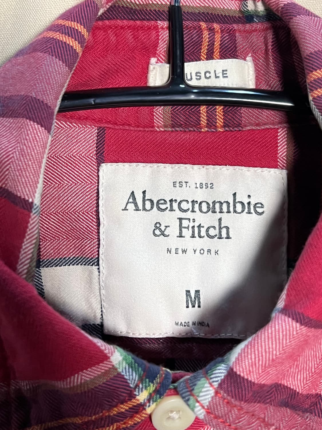 아베크롬비 빈티지 체커 포켓 셔츠 처분  상품이미지3