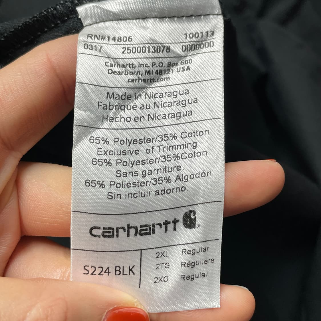 CARHARTT 칼하트 빈티지 블랙 코튼 워크셔츠 A00425 상품이미지10