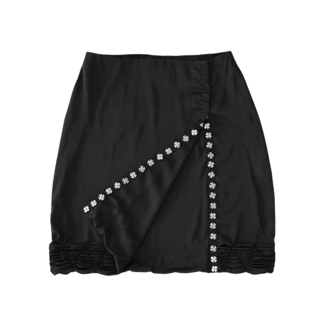 산코파퓨엘라 Silky rue wrap skirt (Black) 상품이미지4