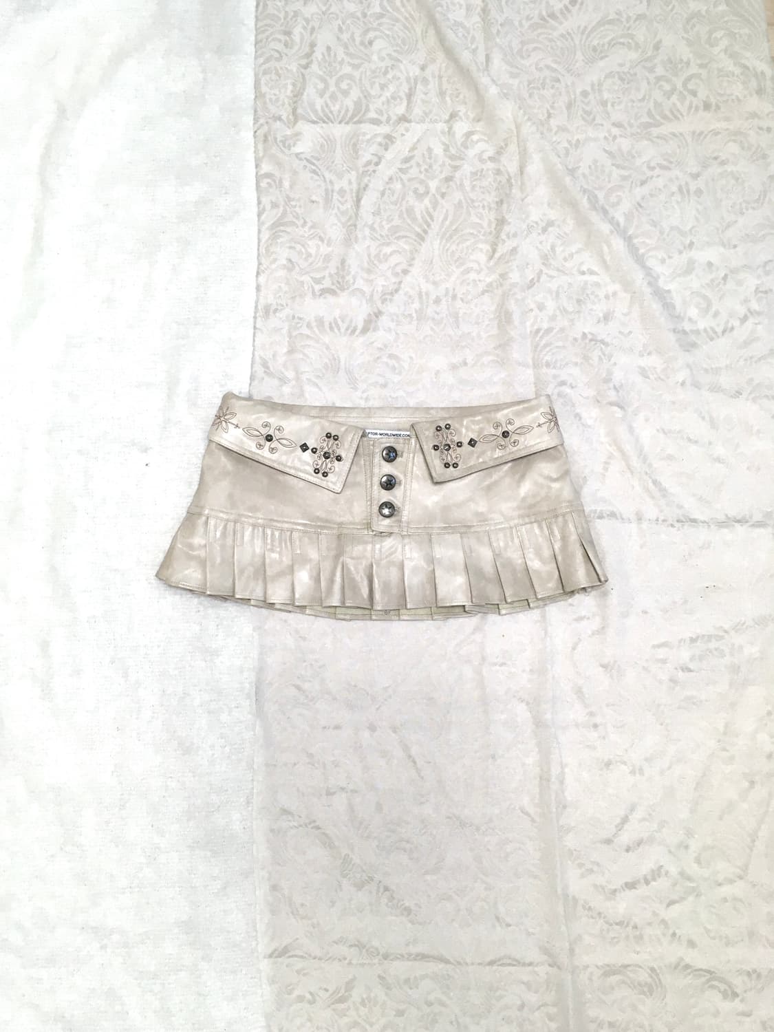 SCULPTOR 스컬프터 레더 미니스커트 아이보리 xs (빈티지 유일매물 상품이미지2