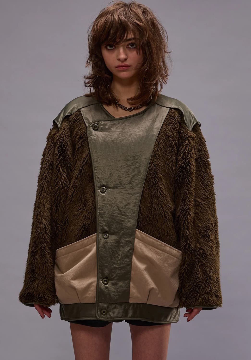 [M,L]알써틴 R13 Cocoon 퍼 자켓 상품이미지3