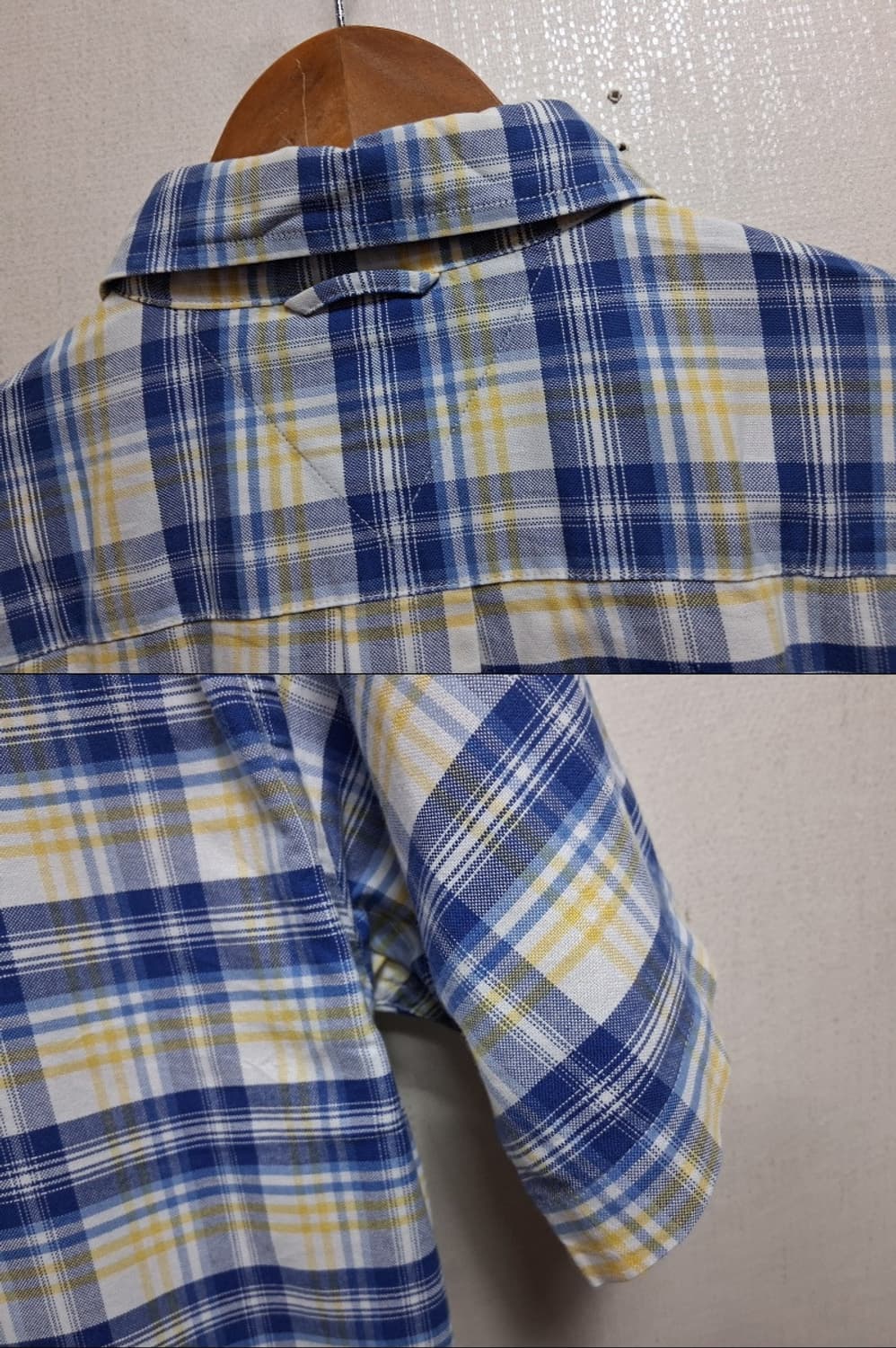 일본빈티지 타미힐피거 체크남방 반팔 남성105 110
 상품이미지5