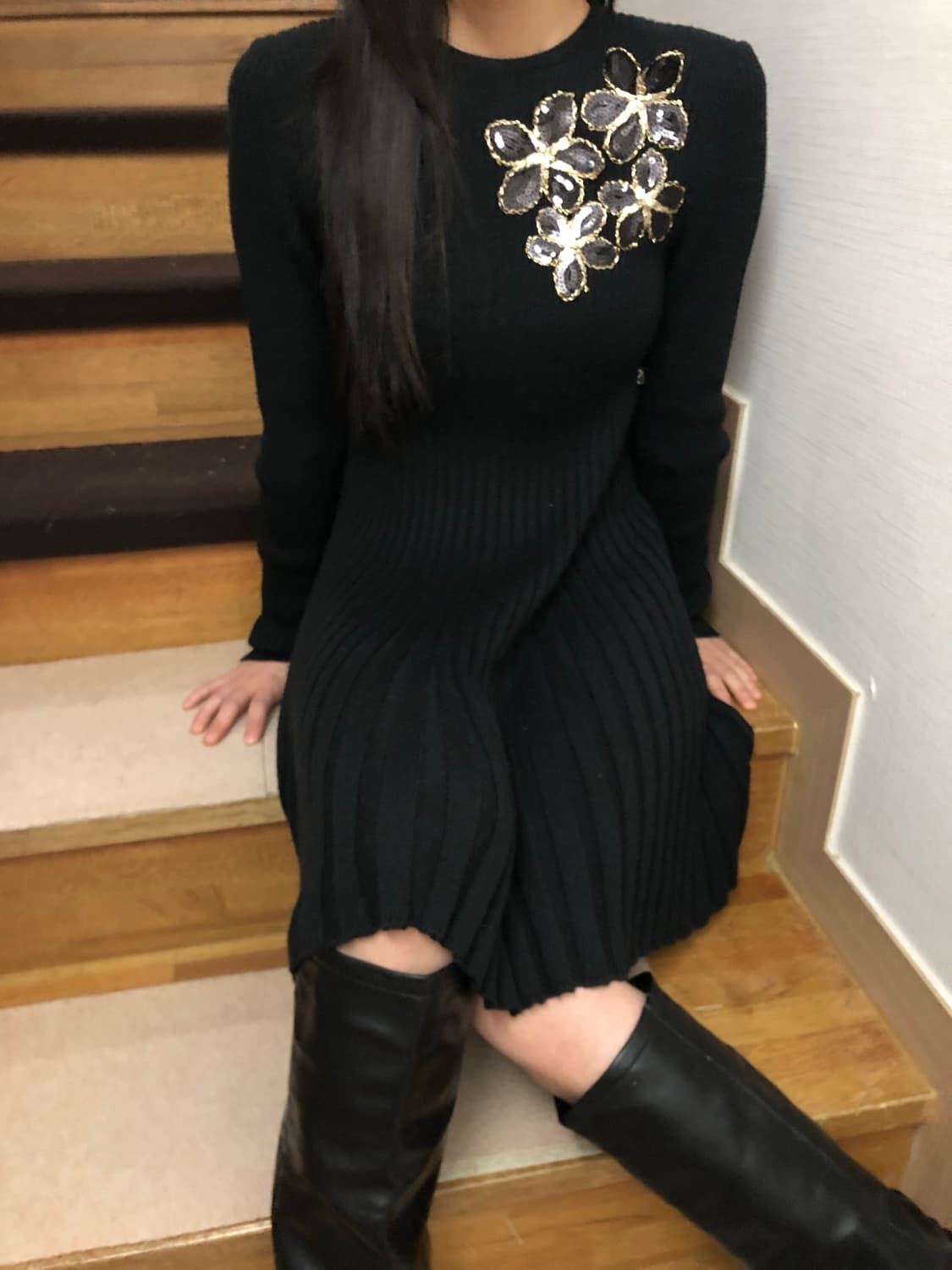 빈티지 게스 블랙 오리엔탈 원피스 상품이미지1