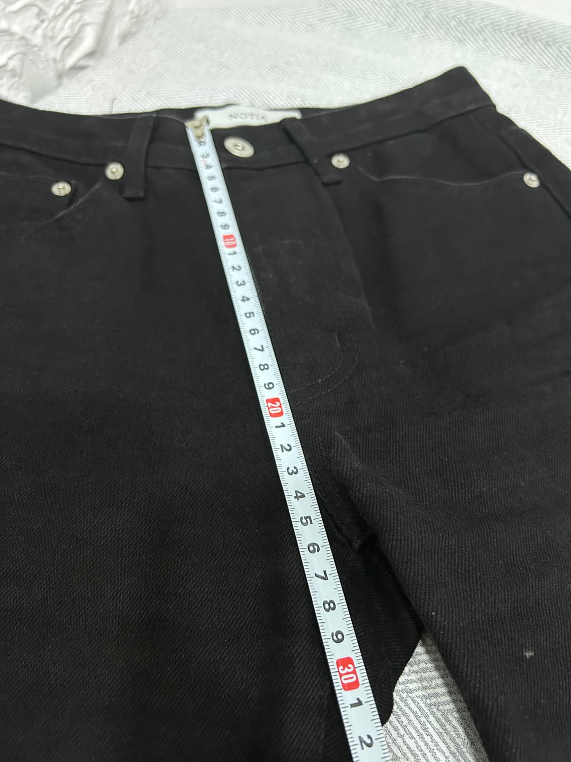 [S] 노티아 NOTIA 부츠컷 블랙 데님팬츠 청바지 여성 S사이즈 상품이미지7