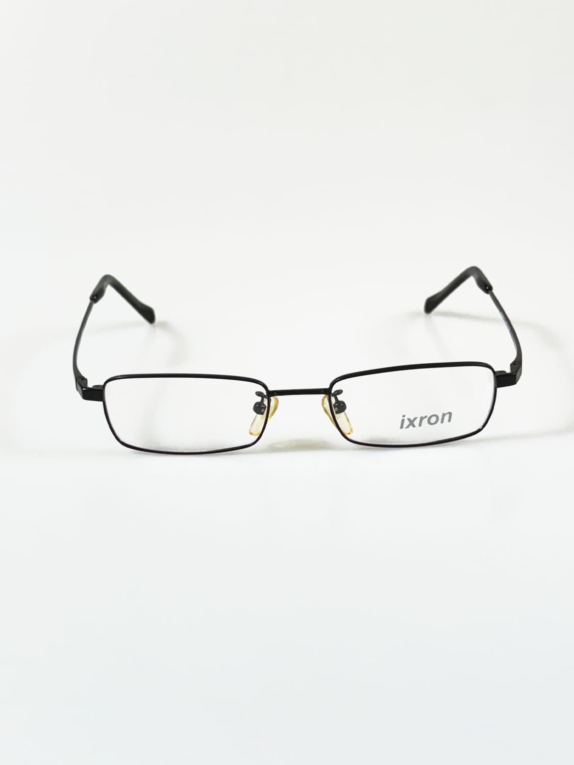 90s IXRON 블랙 메탈 슬림 스퀘어 빈티지 안경 상품이미지1