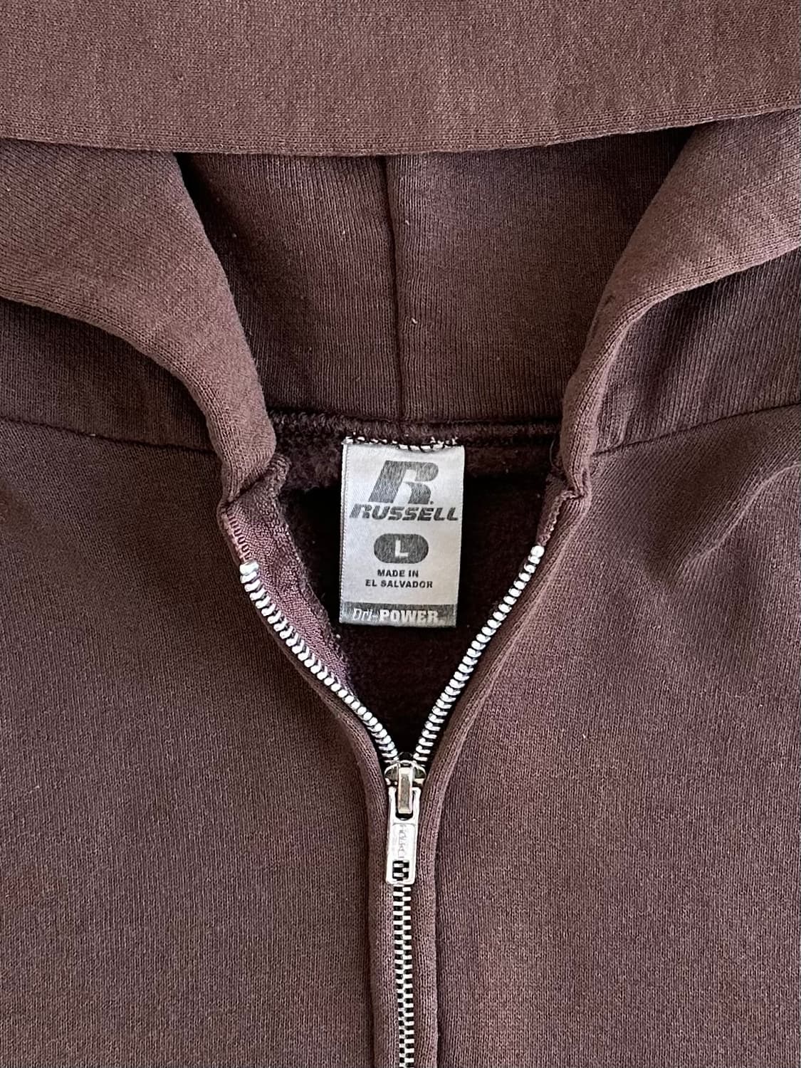 빈티지 러셀 후드집업 브라운 L 상품이미지5