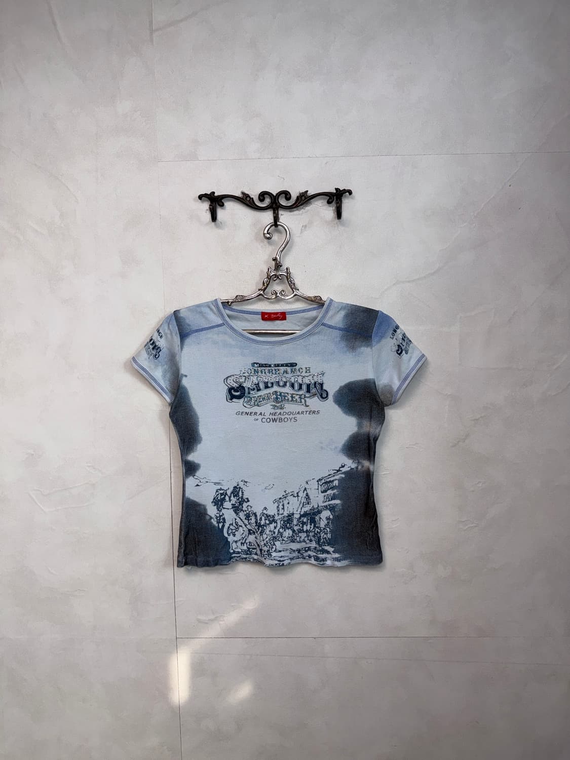 Mute blue vintage graphic half t  상품이미지2