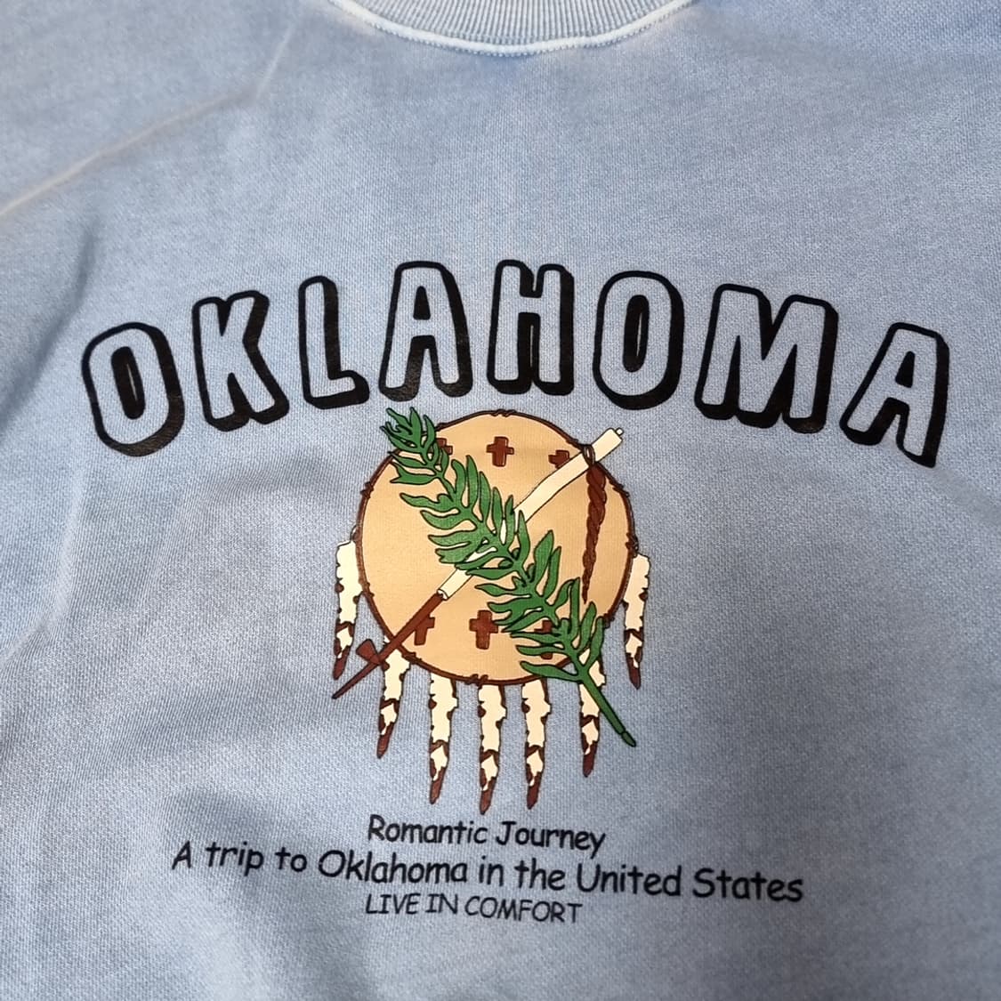 킵잇월드사 오클라호마 블루 빈티지 맨투맨(105) 상품이미지2