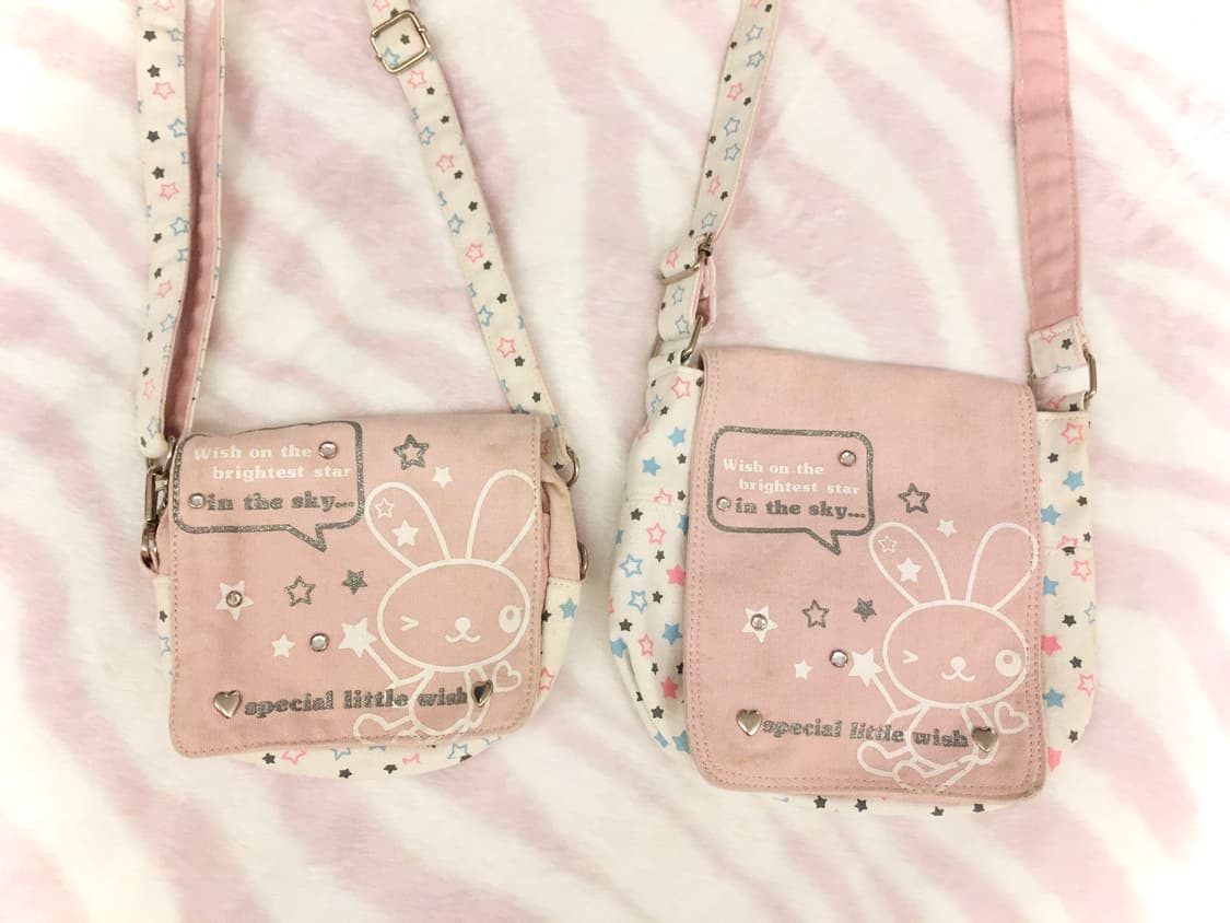 헤이세이 별 우사기 큐빅 크로스백 핀터레스트 조지후쿠 갸루 상품이미지1