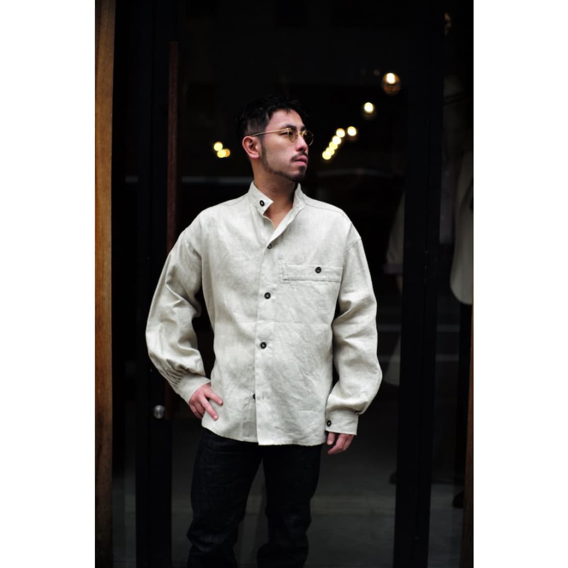 아나토미카 BOURGERON 린넨 셔츠 자켓 XL사이즈 상품이미지3