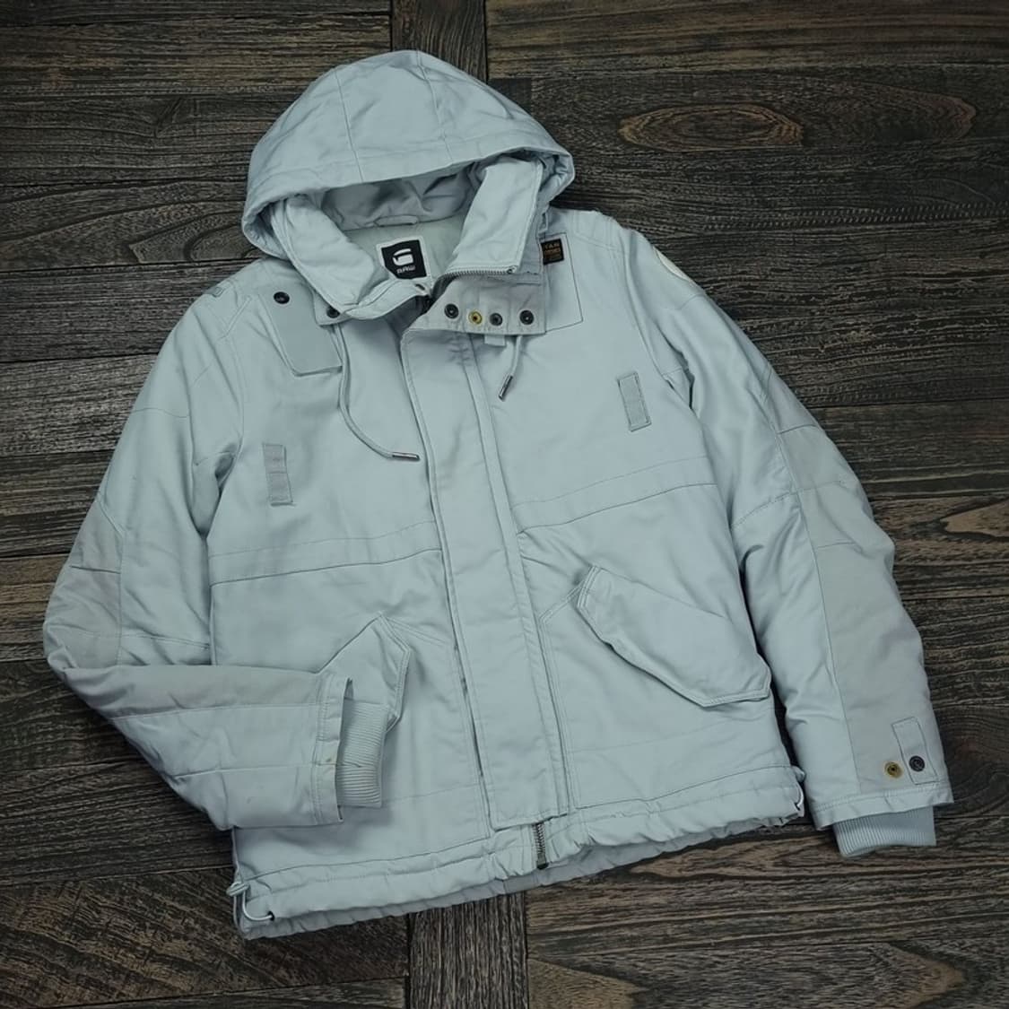 지스타 로우 텍티컬 후드 경량 패딩 자켓 라이트 그레이 M16775 상품이미지1