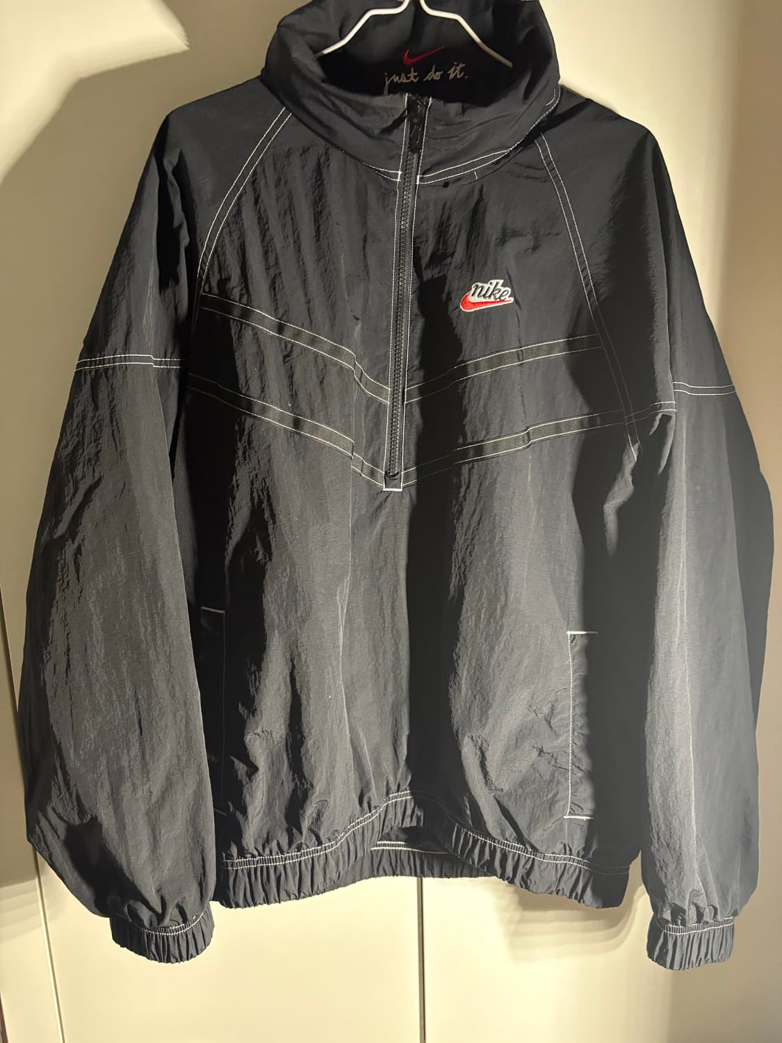 나이키 윈드러너 하프집 재킷 바람막이 검정 Xl 희귀매물 상품이미지1