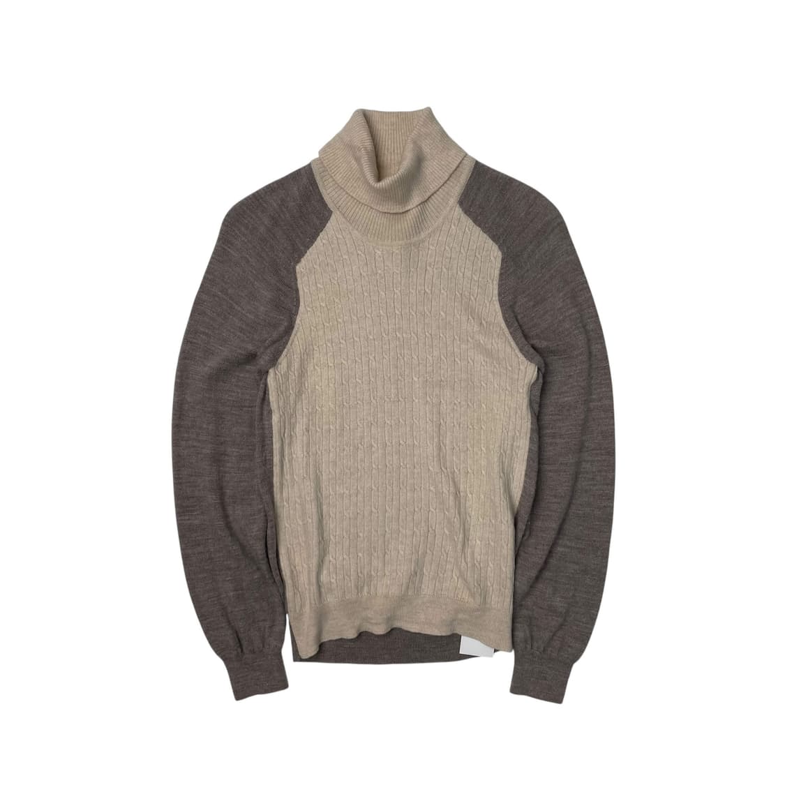 울 100 투 페브릭 터틀넥 니트 상품이미지1
