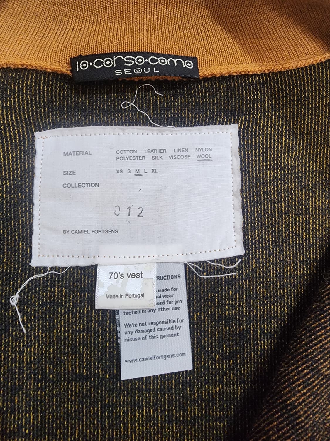 카미엘포트젠스 70's 가디건(옐로우브라운) 상품이미지3