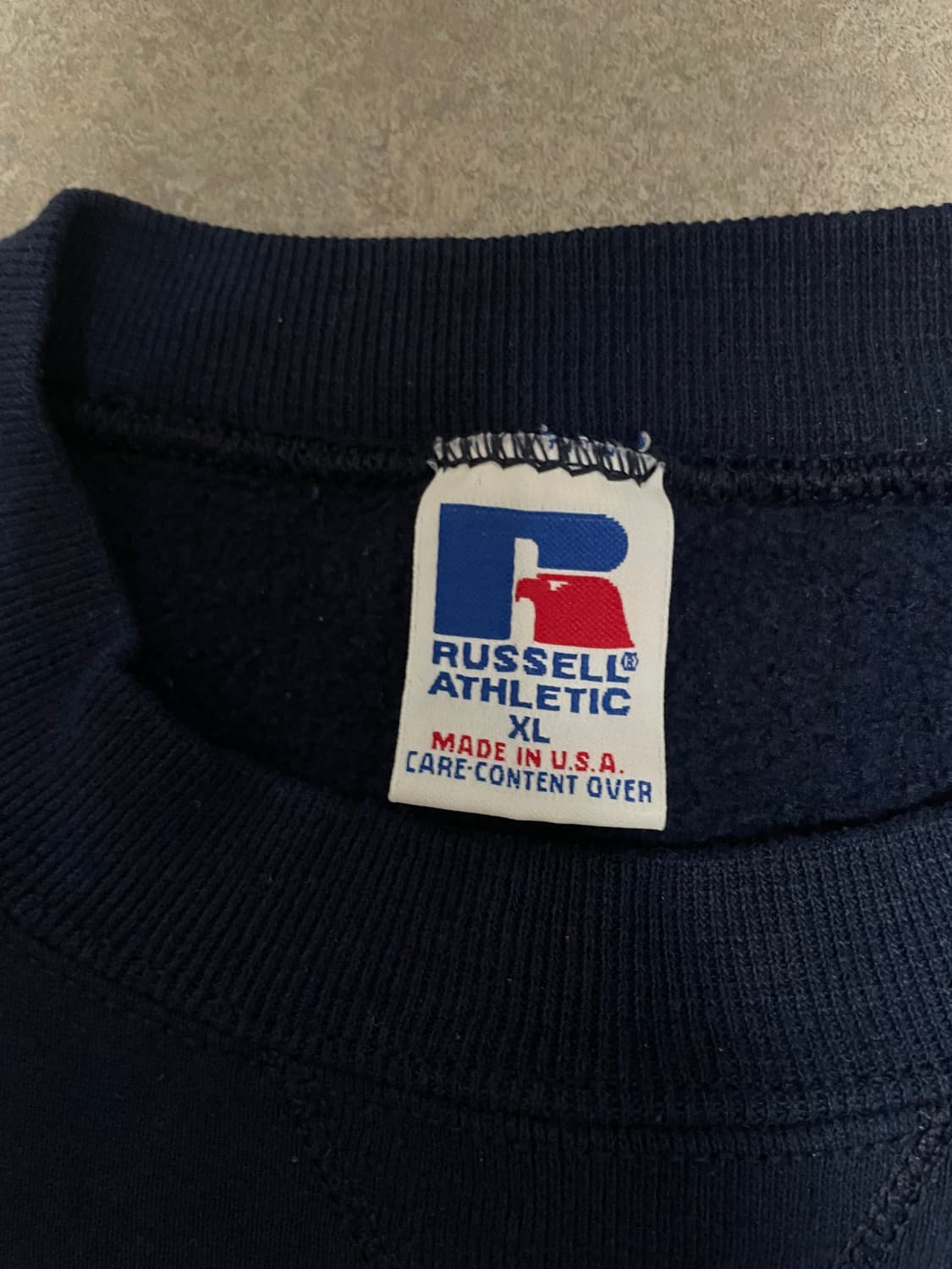 90s USA 러셀 RUSSELL 스웻 셔츠 맨투맨 네이비 상품이미지3