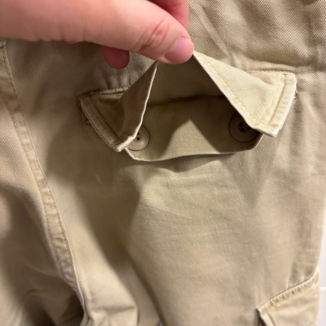 일본 유니클로 베이지 빈티지 카고 바지 M 상품이미지8