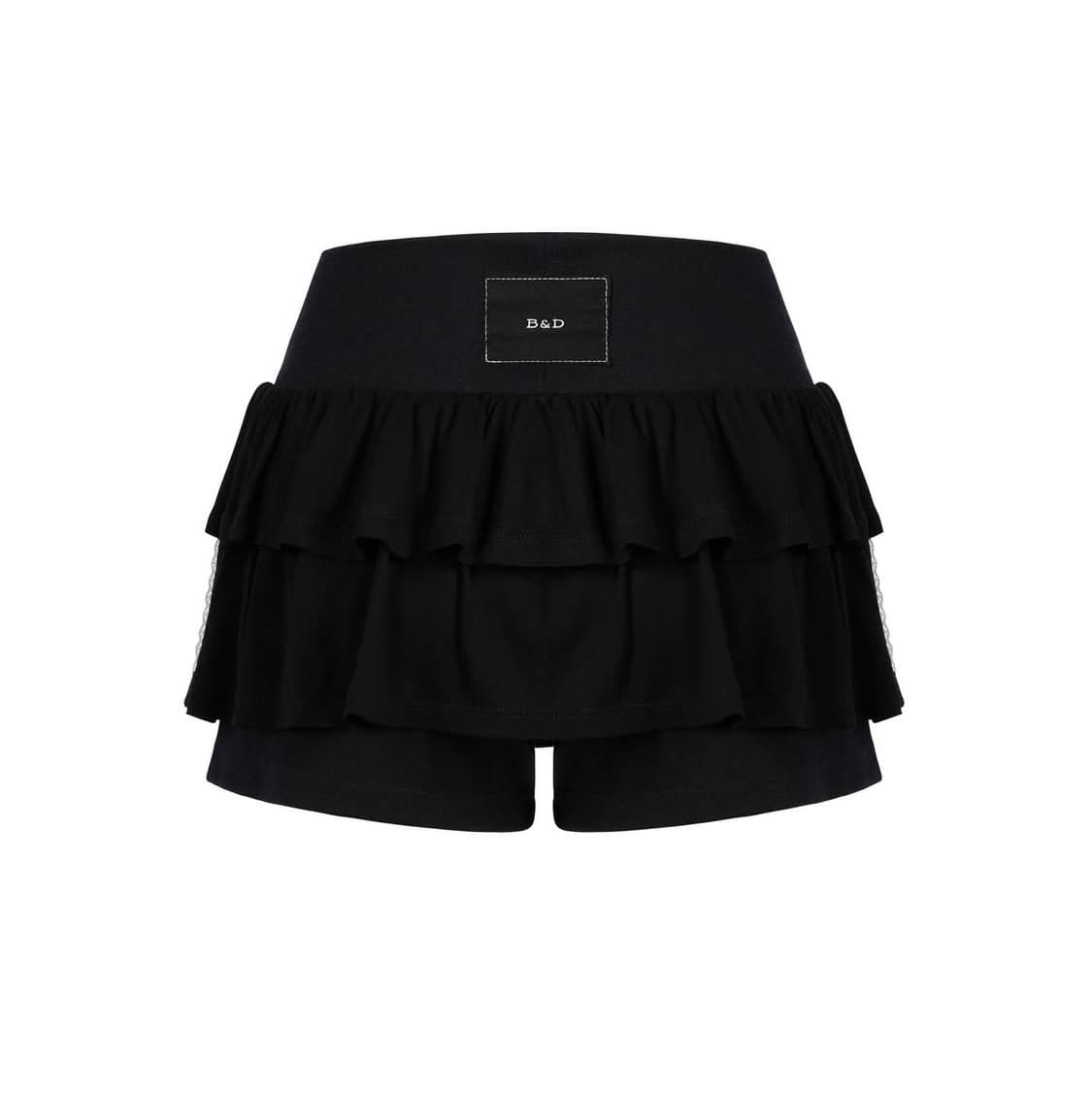 버니앤돌 코튼 프릴 스커트 블랙 슈 상품이미지3