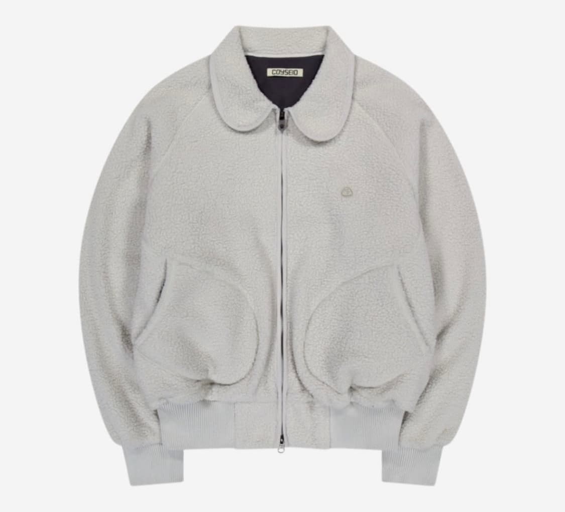 코이세이오 라운드 칼라 플리스 재킷 라이트 그레이 판매 상품이미지1