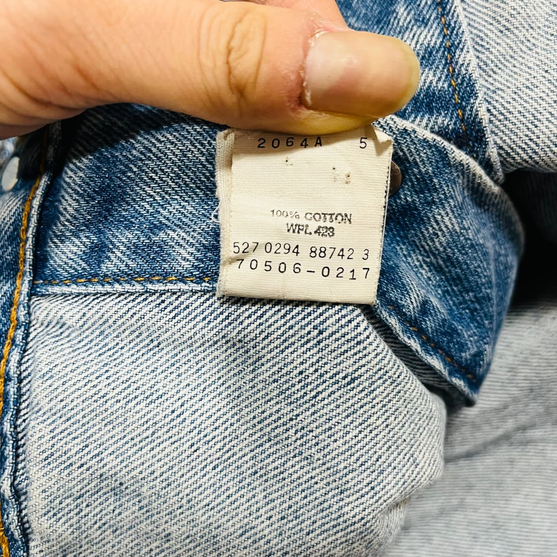 리바이스 90s (527) 핸드 워머 포켓 인디고 데님 트러커 자켓 상품이미지8