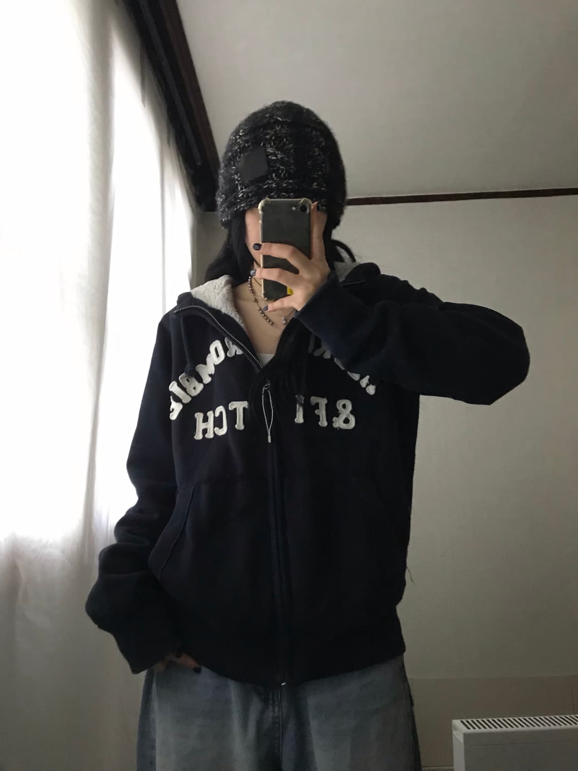 아베크롬비 네이비 퍼후드집업 상품이미지5