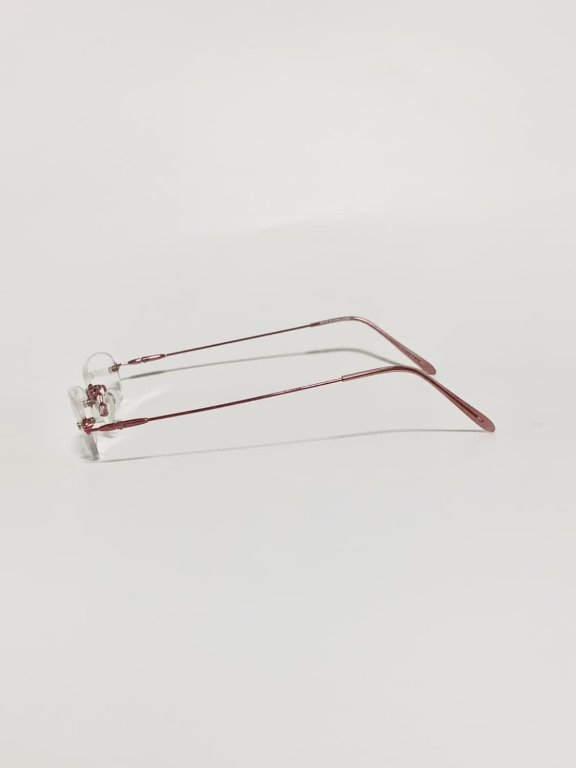 데드스탁  핑크 템플 경량 오벌무테 안경 1483 상품이미지4