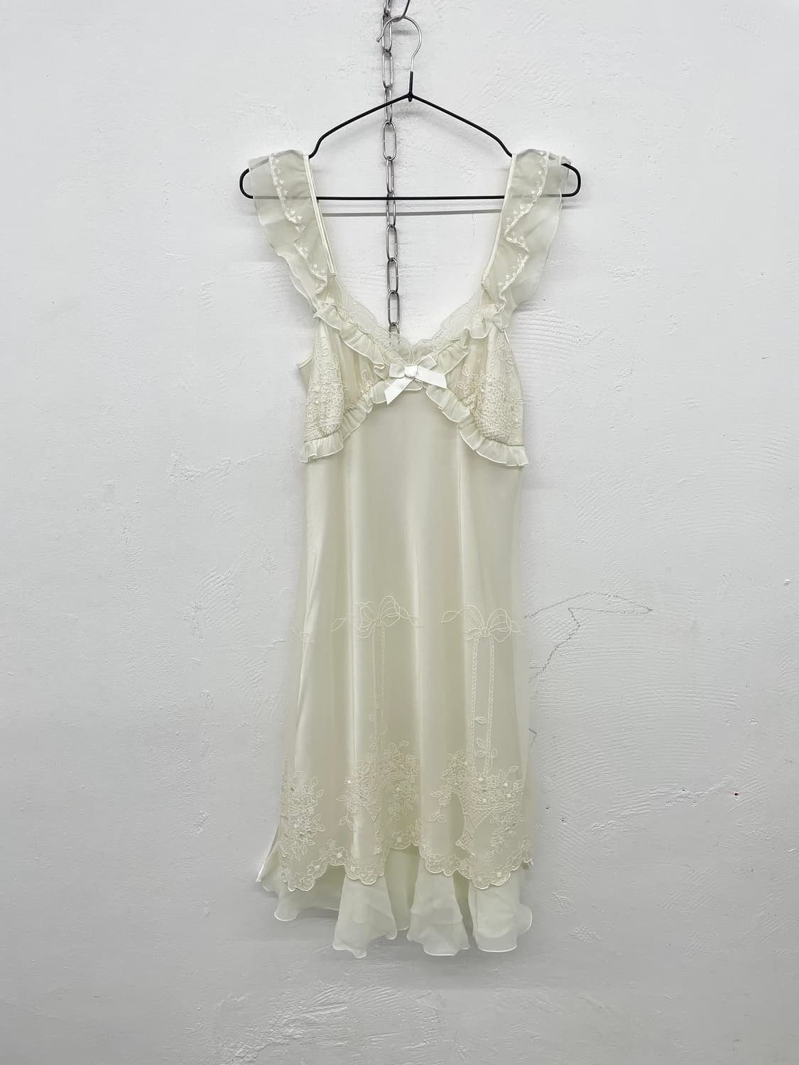 아이보리 자수 프릴 슬립 상품이미지4