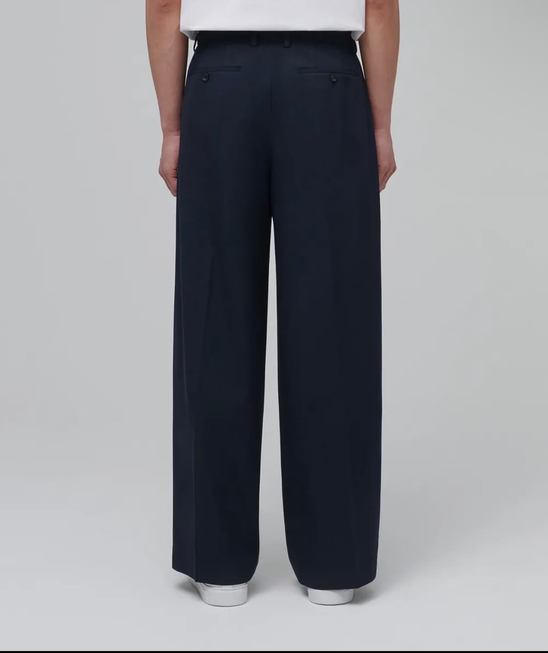 무신사 슈퍼 와이드 히든 밴딩 슬랙스 [네이비] 상품이미지1