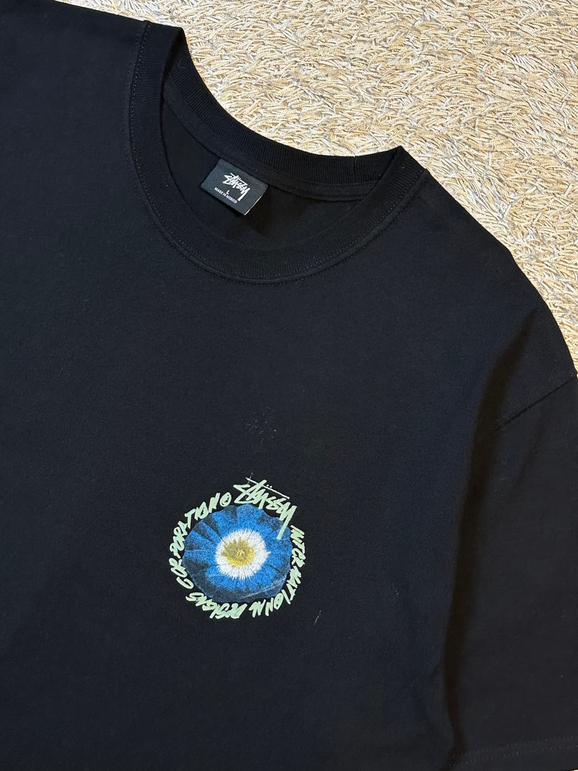 스투시 STUSSY 코스모스 반팔 티셔츠 블랙 상품이미지4