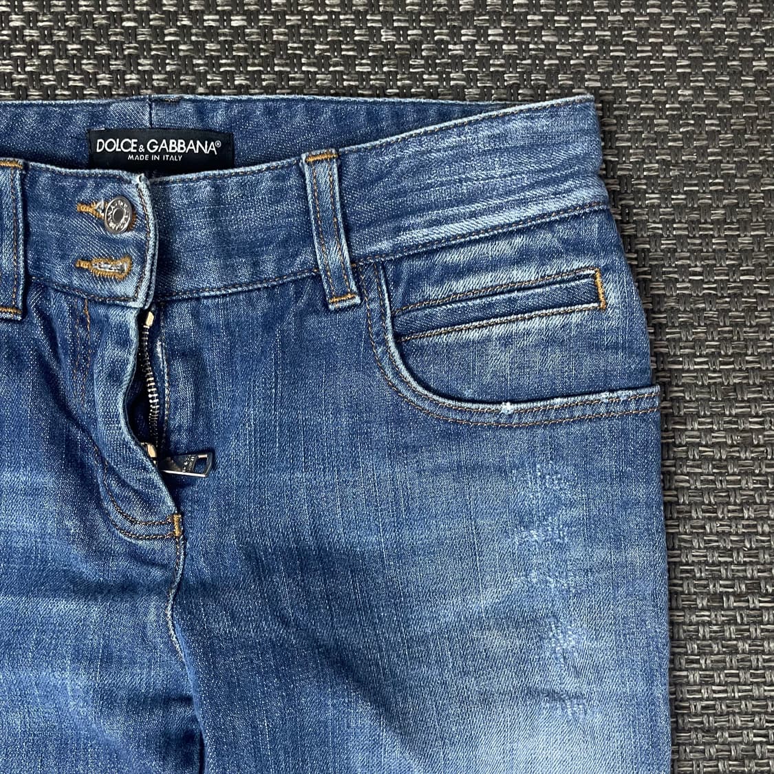 (36) 돌체앤가바나 페인팅 워싱 슬림핏 데님 팬츠 상품이미지3