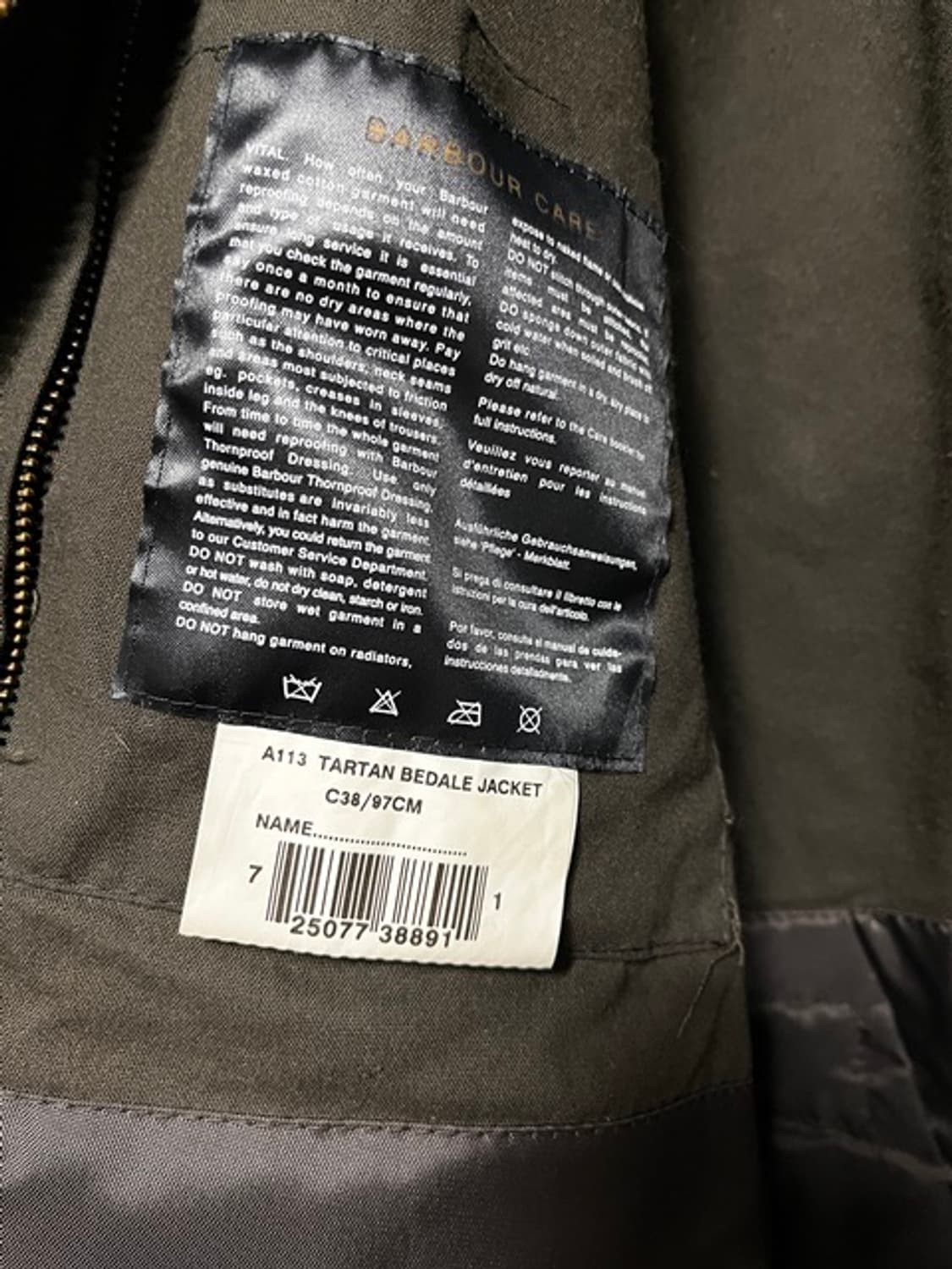 바버 비데일 타탄 체크 플레이드 38 상품이미지3