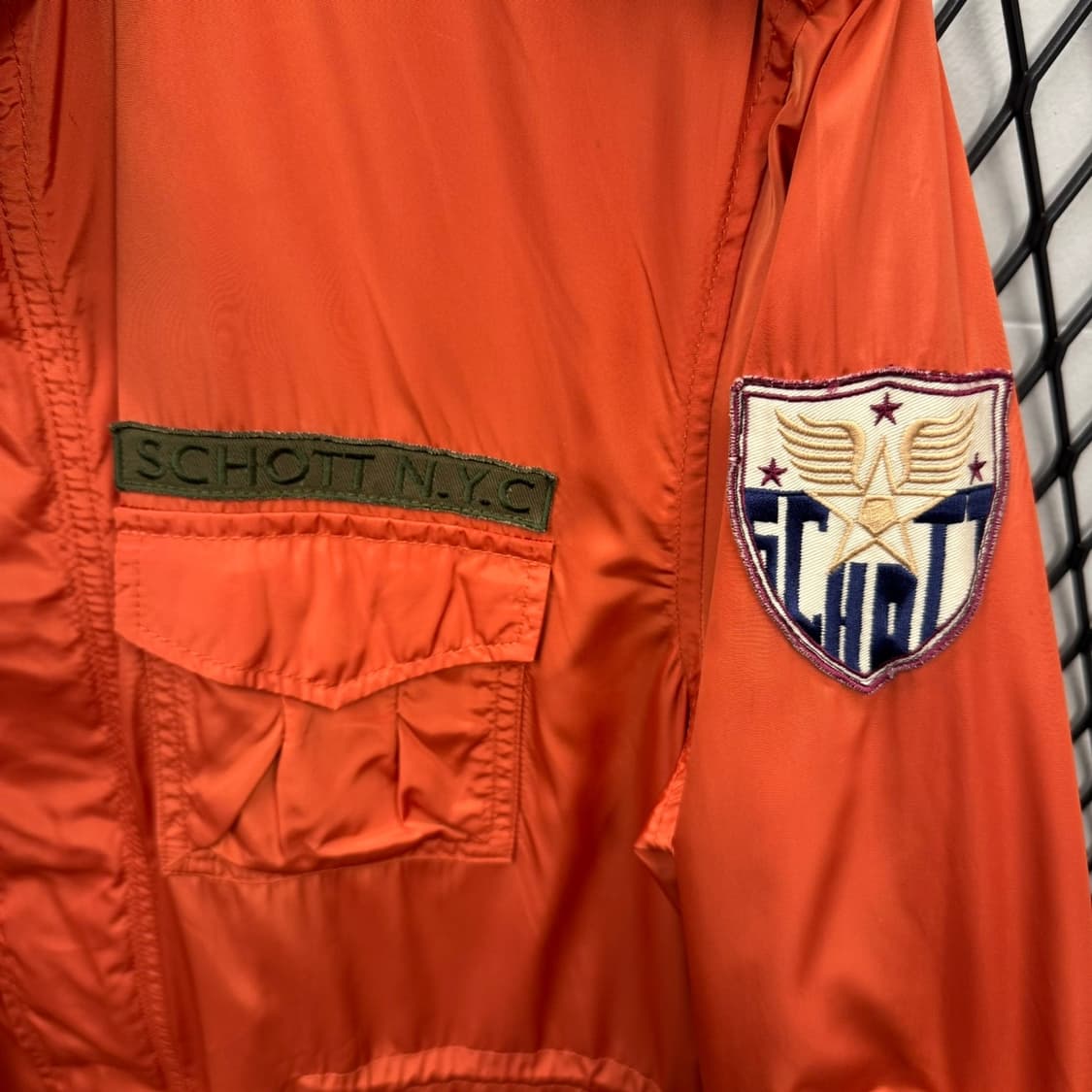 00s 쇼트 필드자켓 밀리터리 M-65 전면 포켓 디테일 오렌지 상품이미지5