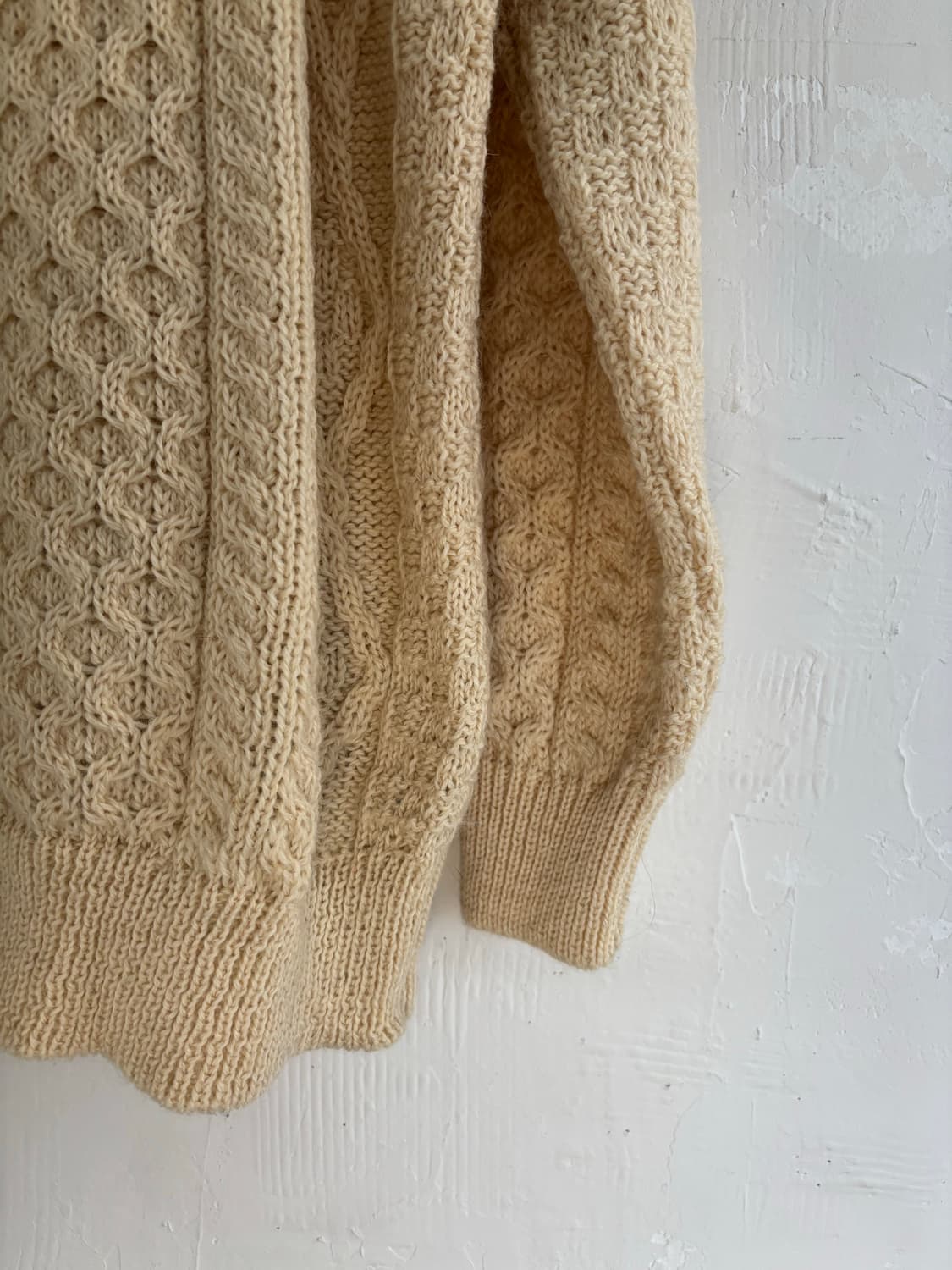 아란크래프트 베이지 피셔맨 울 니트 상품이미지2