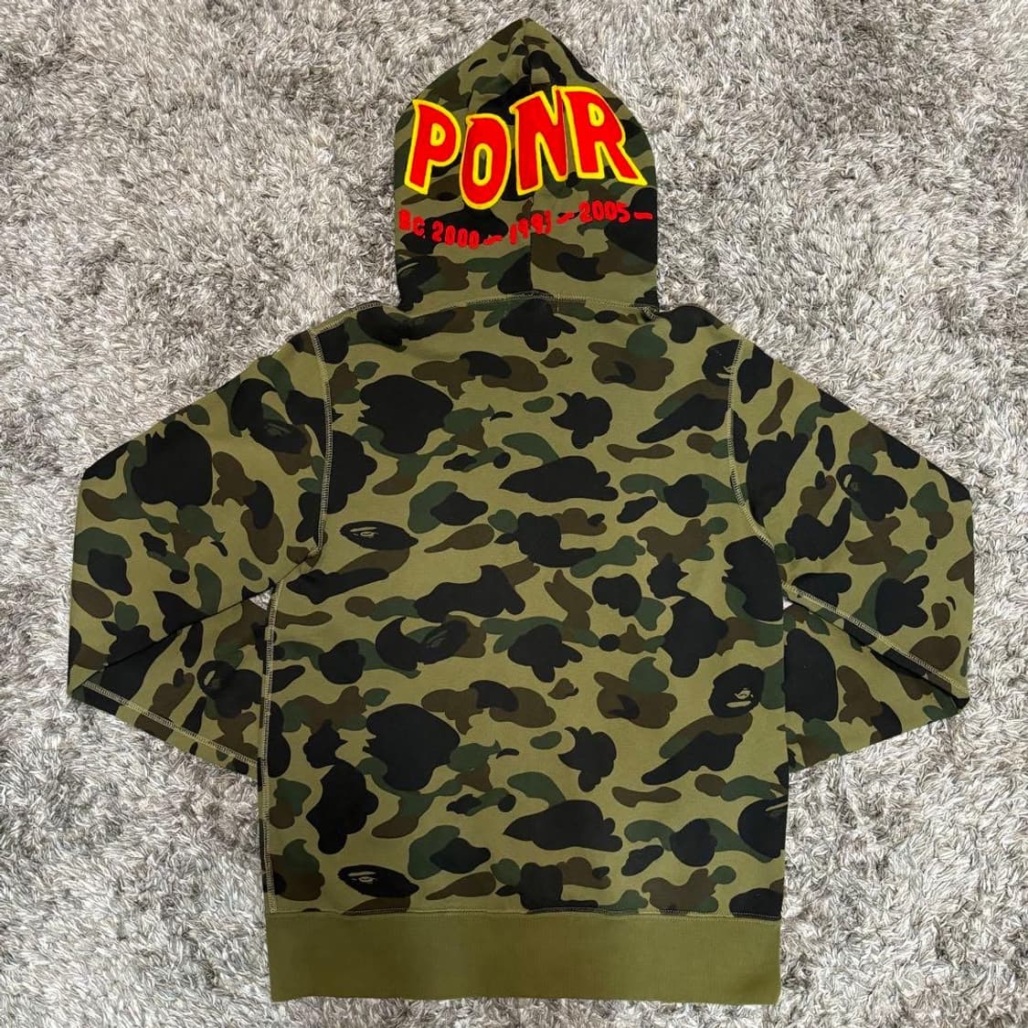 베이프 녹계 후드집업 L 상품이미지2