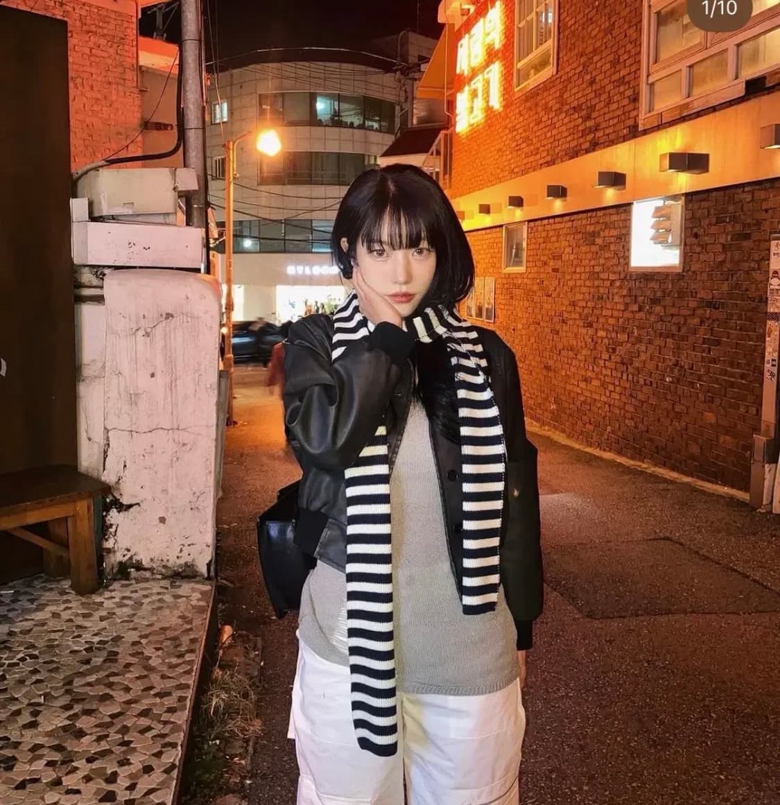 [arb] Hopper 블랙 레더 봄버 자켓 상품이미지4