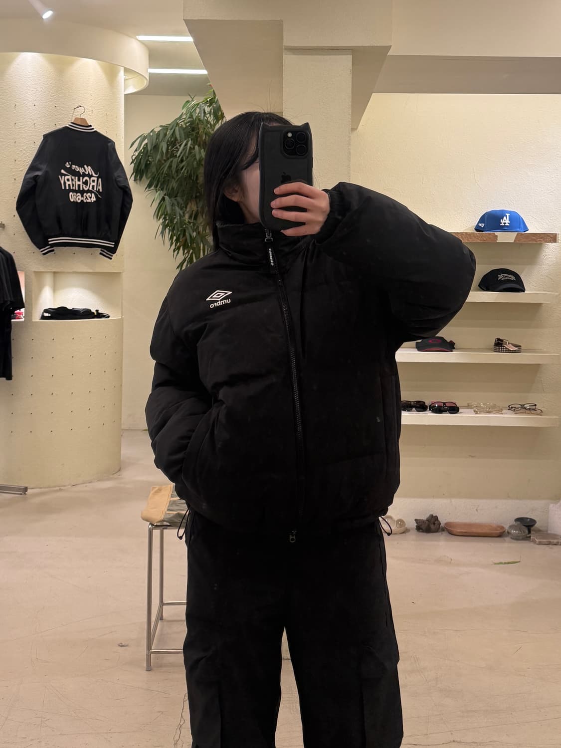 엄브로 리버서블 체크 플리스 패딩 자켓 U192 상품이미지5