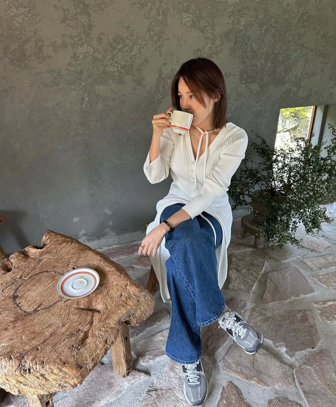 렉토 롱니트 가디건 드레스 s 상품이미지3