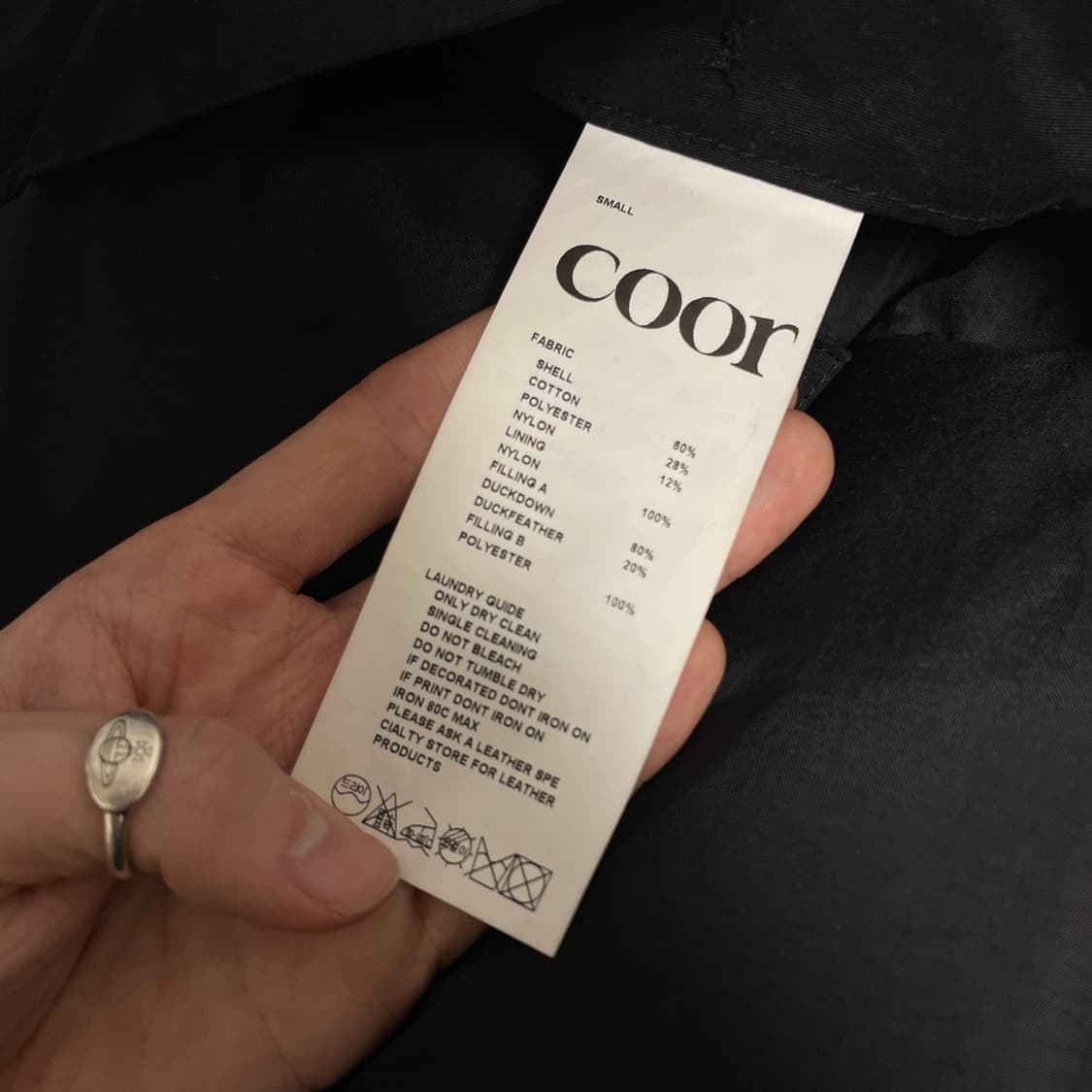 쿠어 미니멀 카라 다운 자켓 (블랙) 상품이미지5